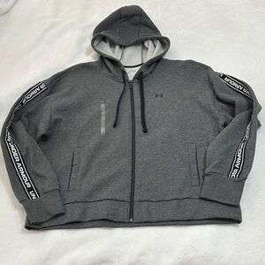 Under Armour Gray Hoodie with Branded Sleeves
